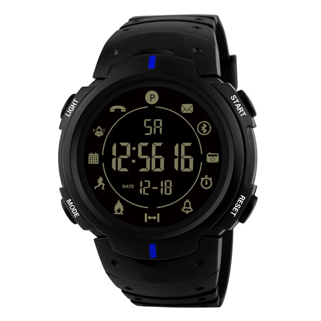 Flagship Rugged Smart electronic digital watch 33-month Standby Time 24h All-Weather Monitoring relogio clock sport watches: Blue 