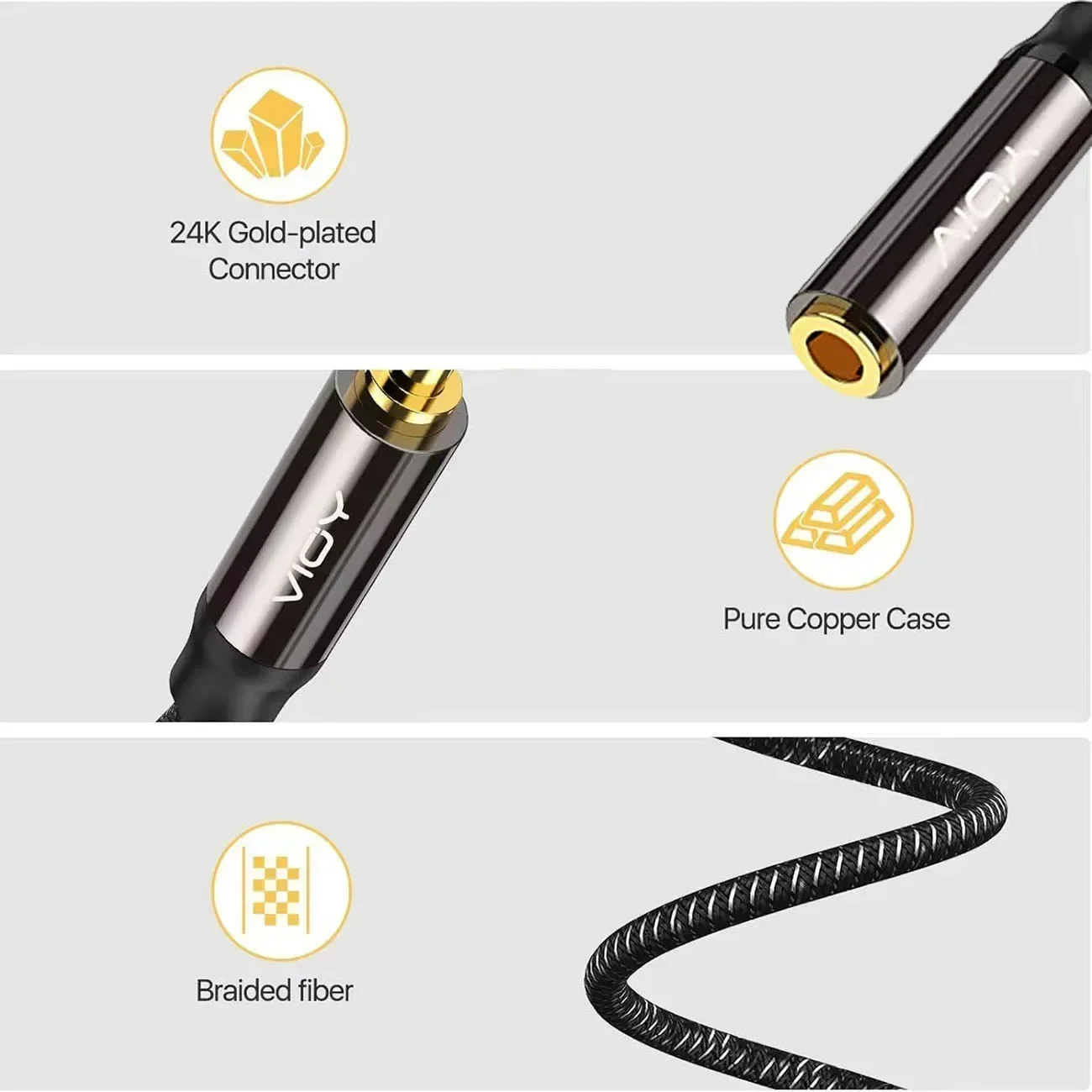 3.5mm Hoofdtelefoon Verlengkabel 3.5mm TRS Jack Man-vrouw Stereo Aux Koord voor Oortelefoon Smartphone Laptop luidspreker Auto Etc