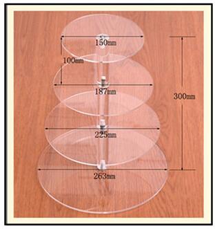 3/4/5/6/7 Tier Acrylic Wedding Cake Stand Crystal Cup Cake Display Shelf Cupcake Holder Plate Birthday Party Decoration Stands: 4 Layers