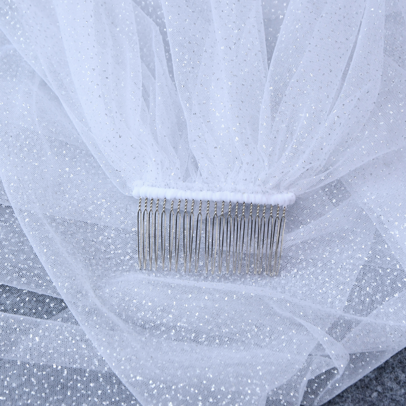 Velo de novia largo y brillante, velo de novia brillante de lujo en tonos dorados con lentejuelas, velos dorados hasta la catedral con peine V101: Blanco / 100 cm