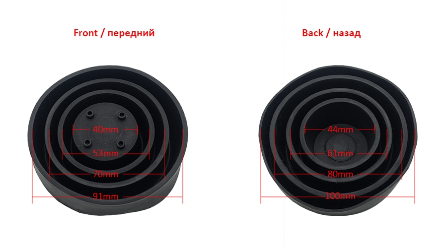 2pcs Car Headlight Universal multifunctional Rubber Boots Waterproof Cover Dust Cap Sealing Head Lamp LED 40mm-100mm