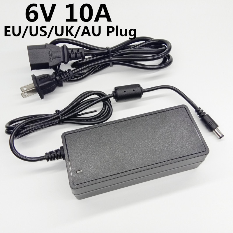 6 V 10A 100-240V Universele Power Adapter 6V10A Ac/Dc Adapter 6 Volt Voeding Switching Converter 220 6 Eu Ons Uk Au Plug Kabel