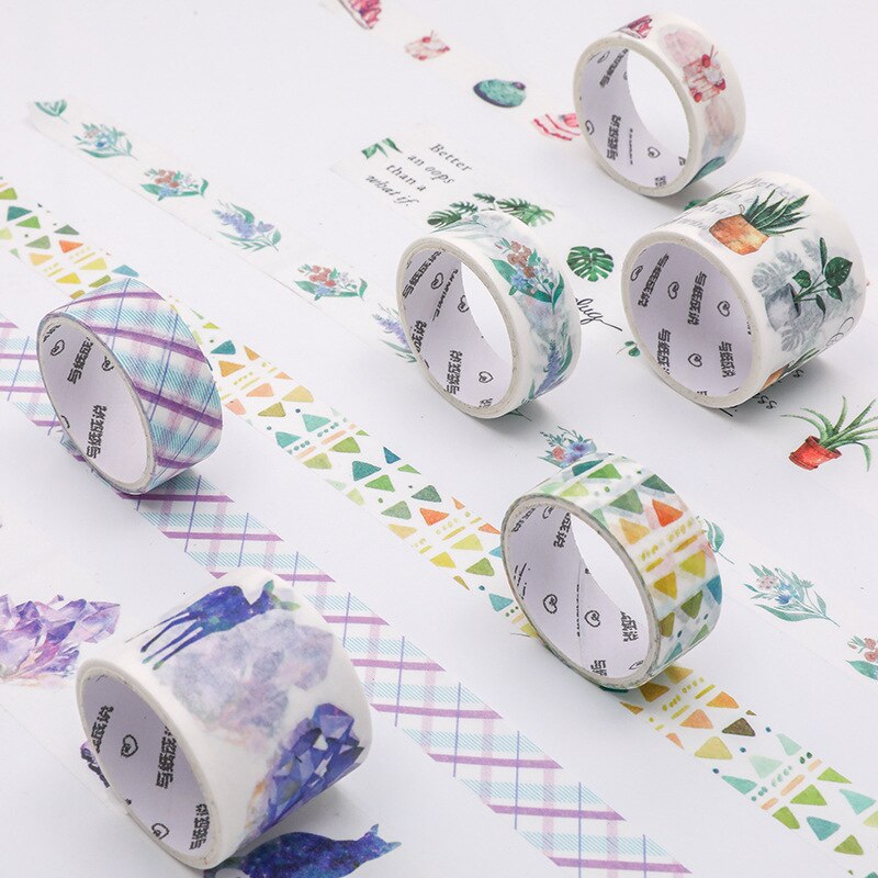 4pcs/set Japanese Decoration Kawaii Masking Fresh Paper Diy Washi Tape Stickers Scrapbooking Cute Stationary School Supplies