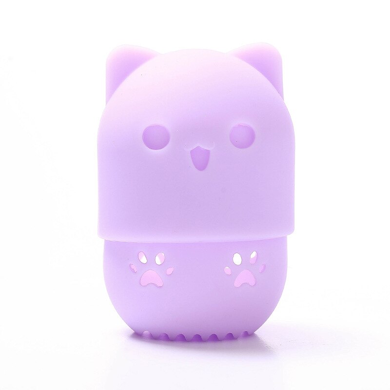 1 pièces Silicone souple poudre bouffée support de séchage oeuf support Pad maquillage éponge présentoir cosmétique éponge caisse bouffée directe: 03