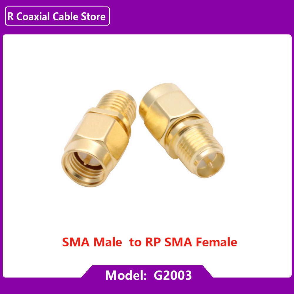 Adaptador macho y hembra SMA macho y hembra, convertidor de conector de barril de tuerca de acoplamiento coaxial RF, MMCX/MCX, 1 ud.: G2003