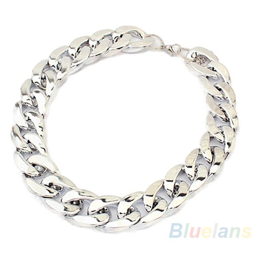 Bestel 1pc dames europa en de verenigde staten all-match dikke choker glanzende ketting 1 e 2 6 ooh