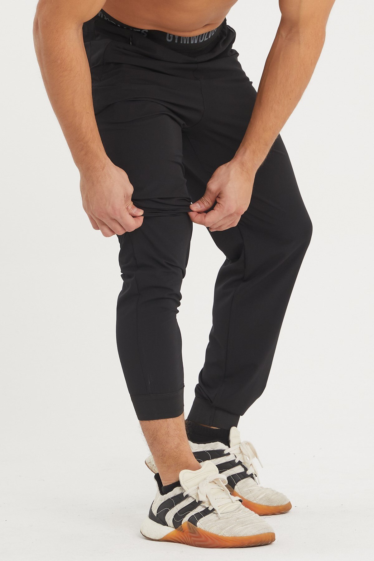 Gymwolves Male Sports Hoodies | Black | Workout Pants | Pro Series