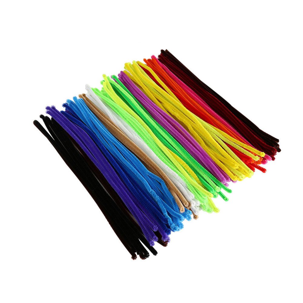 200Pcs Glitter Multicolor Art Stem Bending Folding Flexible DIYs Educational Sticks -6mmx300mm: Default Title