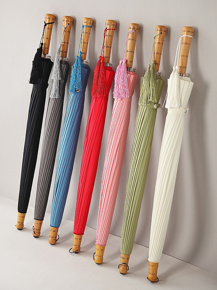 Sunshade White Simple Patio Umbrella Academy Handle Women Beach Umbrella Garden Cute Sombrilla Playa Household Products BJ50YS