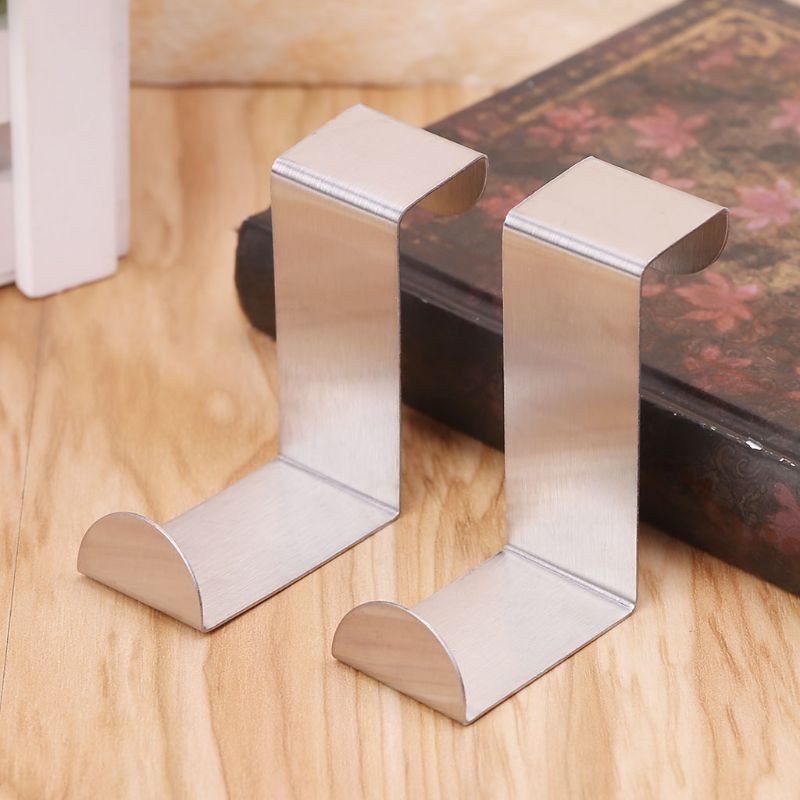 Stainless Steel Over Door Hook Kitchen Cupboard Drawer Cabinet Clothes Holder Organizer