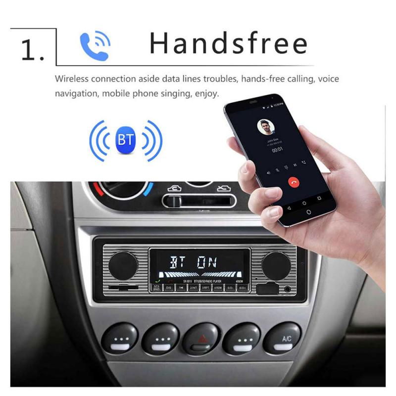 Nos vintage coche Radio Bluetooth MP3 jugador estéreo USB/AUX clásico de Audio estéreo FM Autoradio Auto Radio reproductor Multimedia