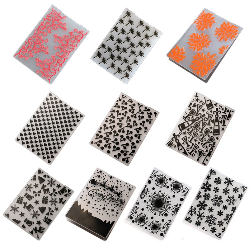 Plastic Embossing Folder For Scrapbook DIY Album Card Tool Plastic Template Stamp Card Making Decoration