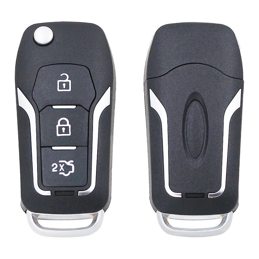 Funda plegable para llave de coche, carcasa modificada con 3 botones, para Ford Focus 2, 3, Mondeo, , Galaxy, Kuga, c-max, s-max