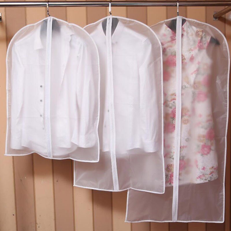 Transparent dust cover clothes storage bag closet wardrobe hanging organizer Suit Bag Moth Proof Garment Bags Home organizer