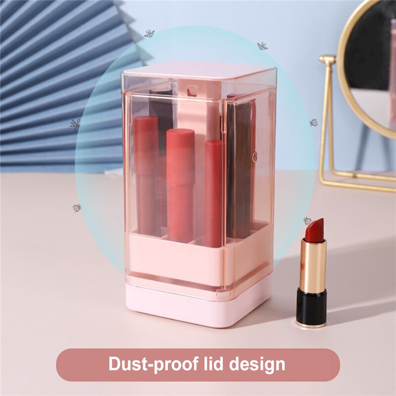 Transparent Cosmetic Storage Rack Shelf Makeup Desktop Storage Case Dustproof Table Desk Cosmetic Holder Organizer 8/12 Grid