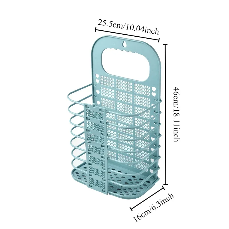 Cesta de lavandería plegable, cesta de almacenamiento de ropa sucia, baño montado en la pared, organizador de lavandería multifuncional, herramienta de almacenamiento sucio: Gris oscuro