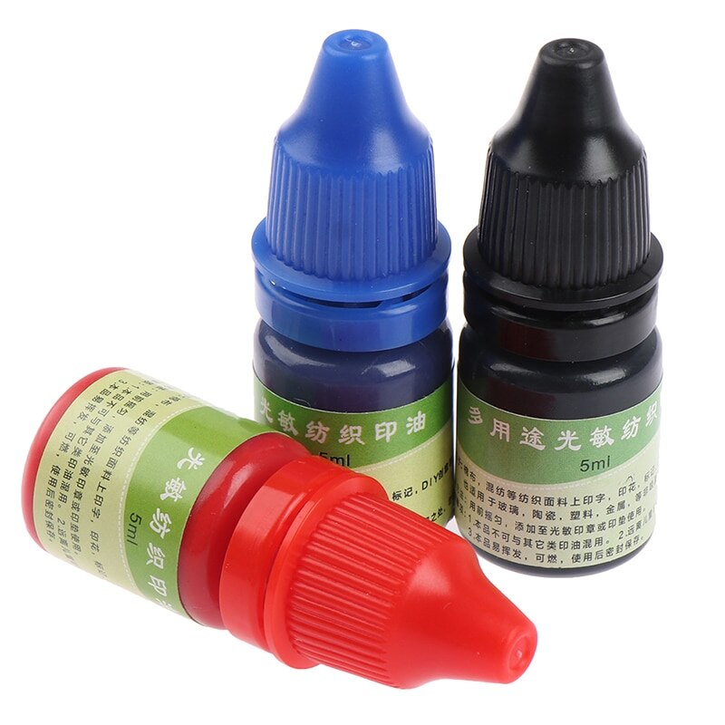 1PC 5ml Ink Textile Clothes Waterproof Ink Special Ink For Students Children Name Stamp Printing On Clothing Wash