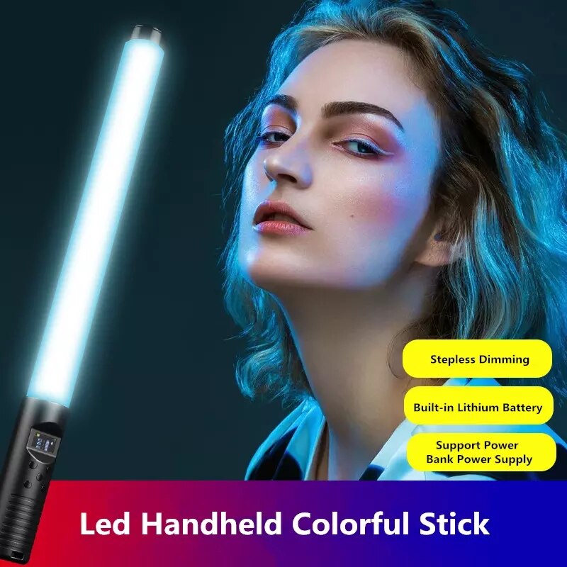 Rgb Kleurrijke Led Stok Vullen Licht Handheld 20W 3000K Led Flash Light Stick Speedlight Fotografische Verlichting
