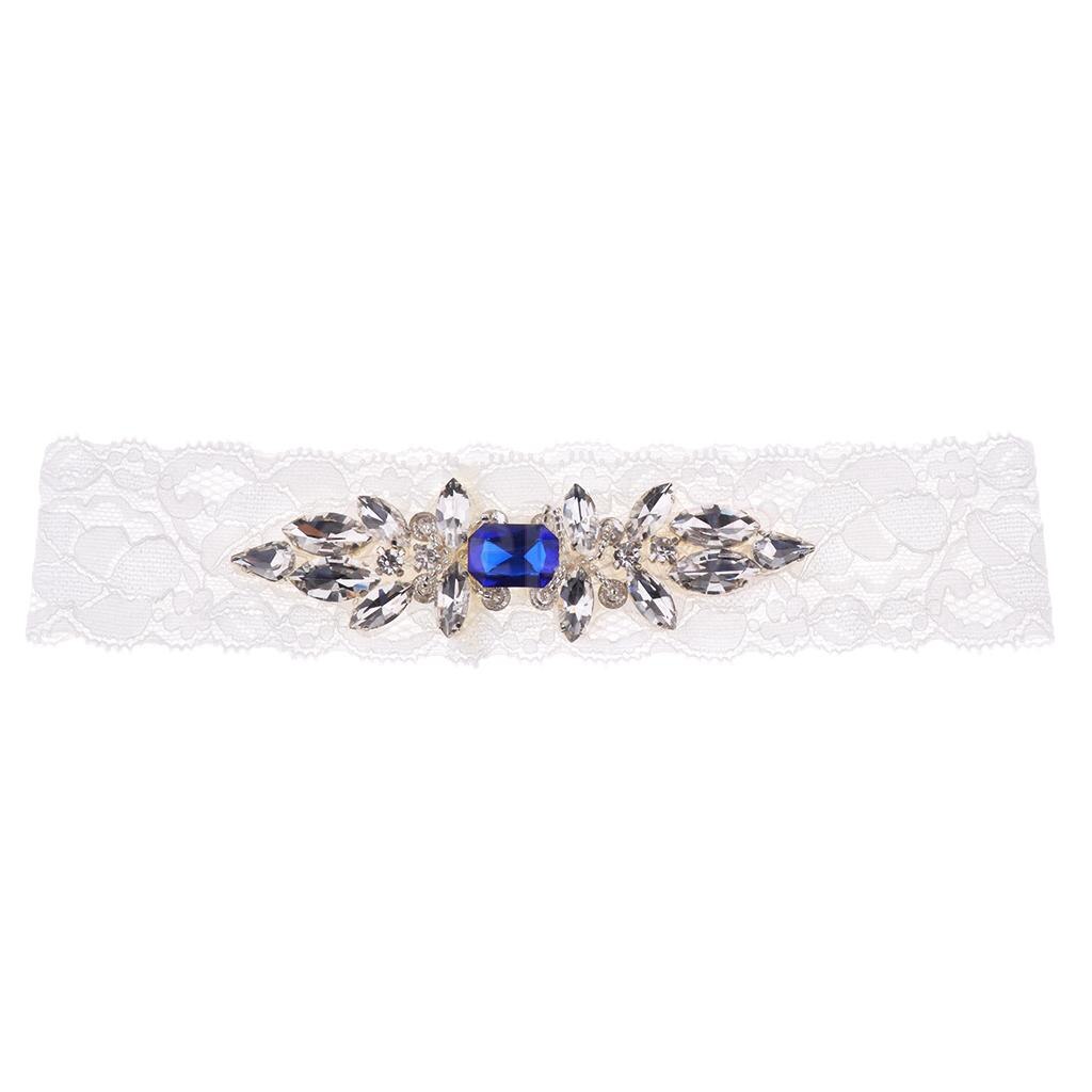 Crystal Diamante Wedding Bride Lace Garter Hen Stag Night Bachelorette Party Fancy Dress: Style 3