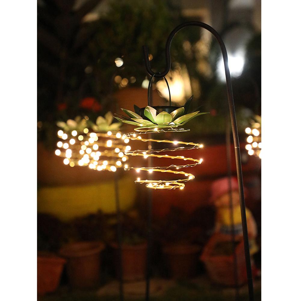 Glorystar led kobber lys solenergi lys string ananas lampe lanterne vandtæt udendørs havedekoration