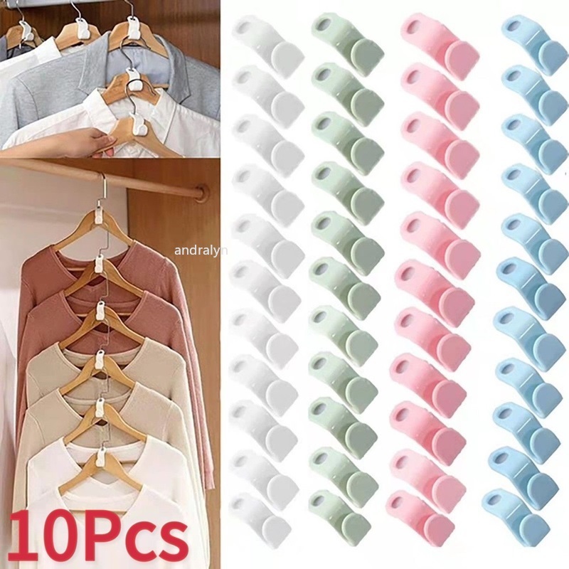 Ganchos extensores para colgar ropa, gancho de conexión en cascada de alta resistencia, organizador de ropa para ahorrar espacio, Clips de plástico para armario, 10-30 Uds.
