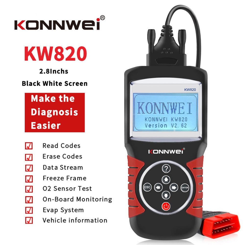 OBD2 Scanner Automotive Engine Fault Code Reader Diagnostic Car Scan Tool for Check Engine Light