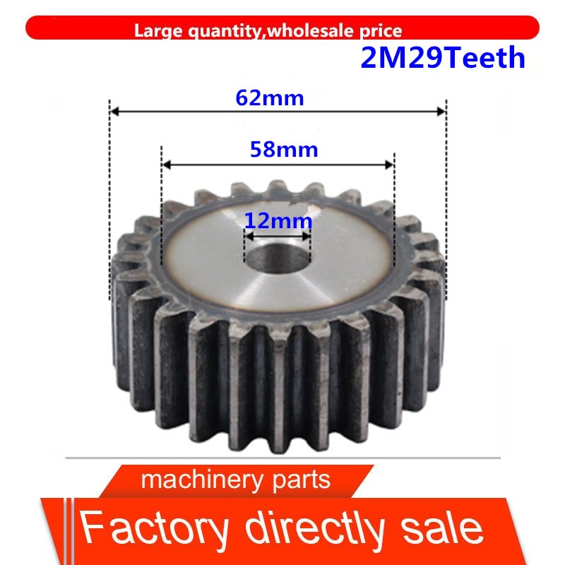 2M29Teeth Spur Gear pinion Mod 2 M Blank bore Right Teeth steel positive gear CNC gear transmission motor