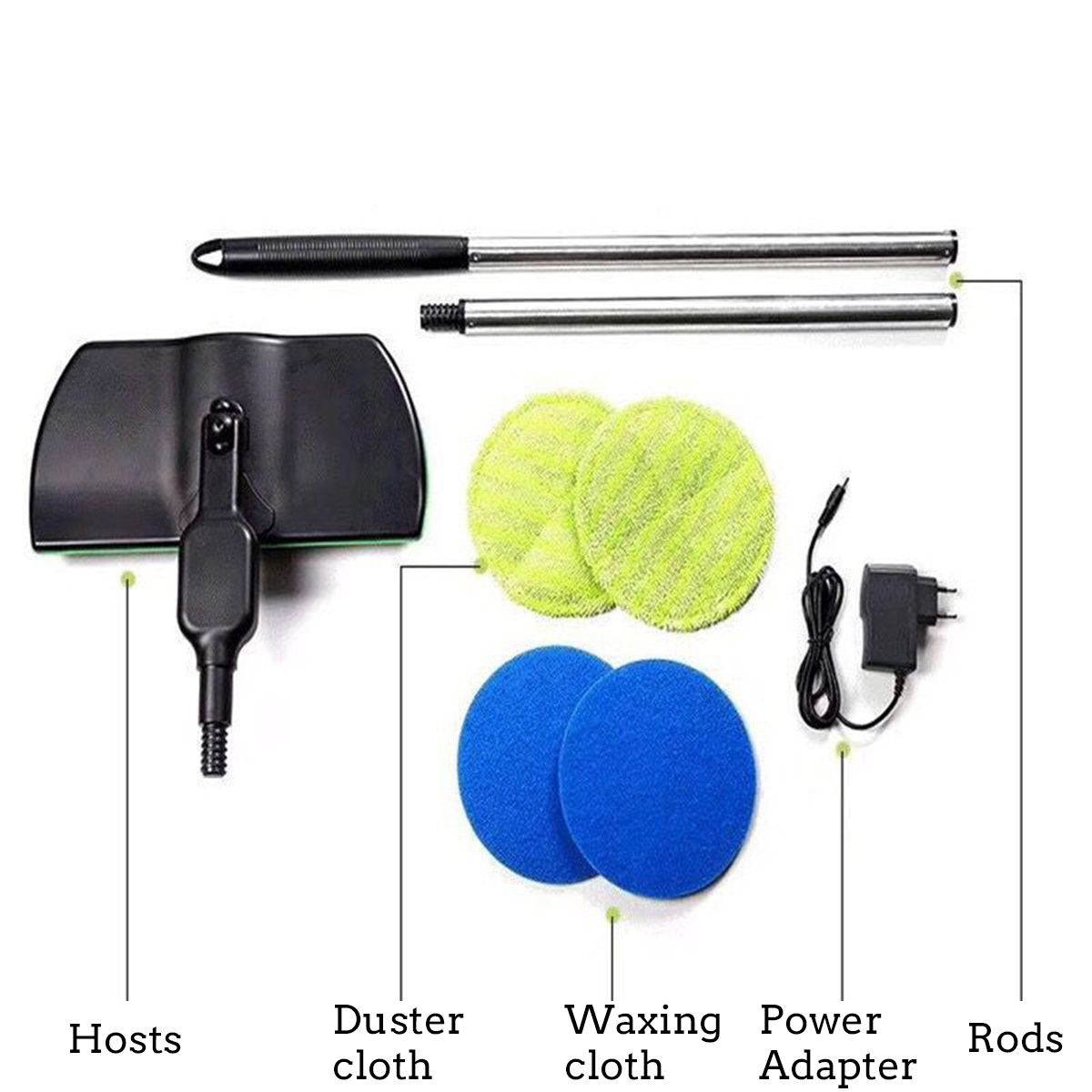 Rechargeable 360 degree Rotation Cordless Floor Cleaner Scrubber Polisher Electric Rotary Mop Microfiber Cleaning Mop for Home