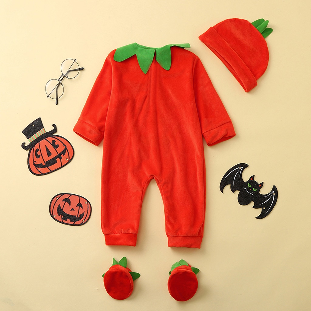 Taapero vauvan vaatteet kurpitsa halloween haalari leikkiasu asuja romper lämmin haalari vauva poikavauva puku vauvanvaatteet
