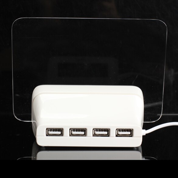 Réveil numérique Fluorescent LED, avec panneau de messages USB, 4 ports Hub, horloge de Table et de bureau avec calendrier bleu pour la maison