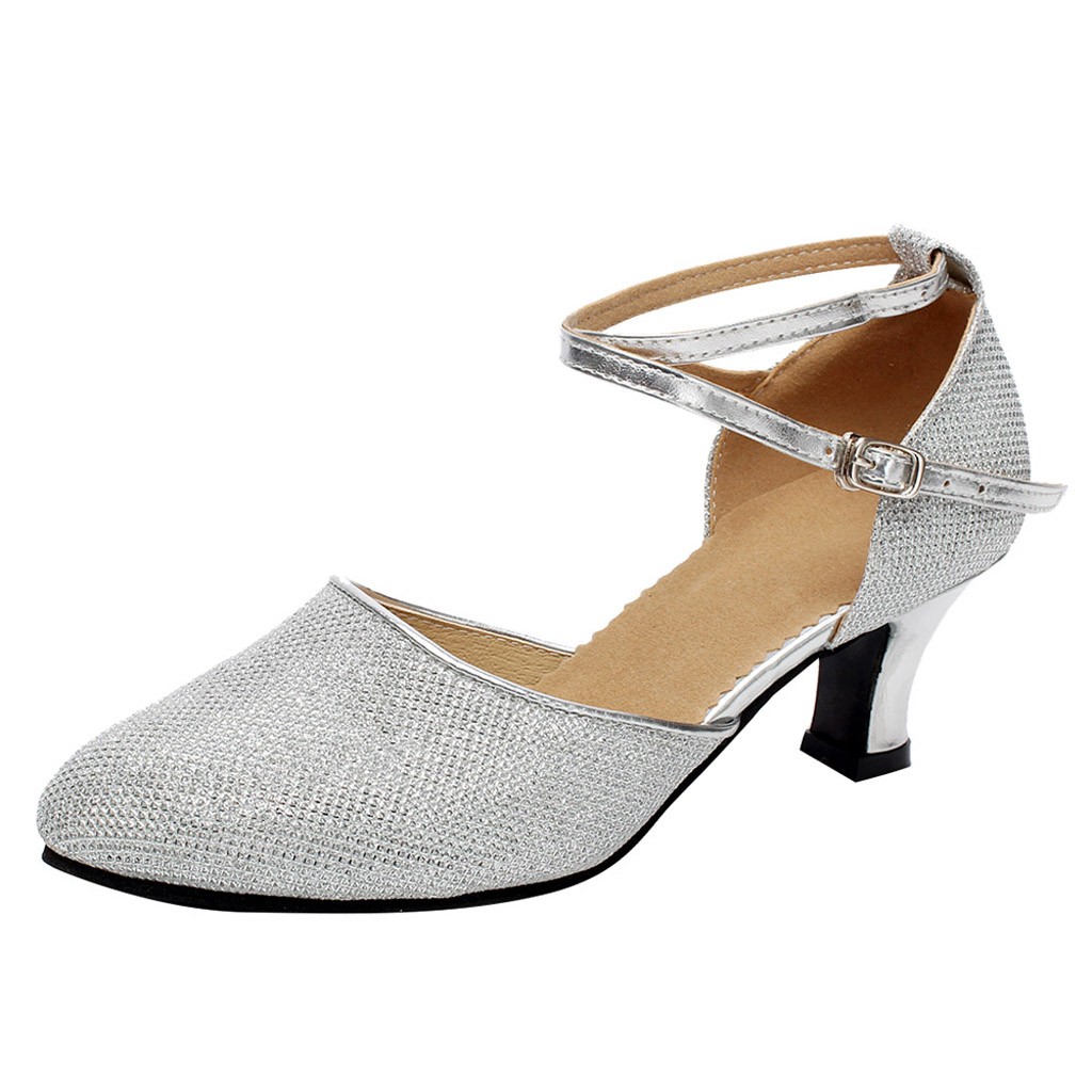 Vrouwen Professionele Dansschoenen Ballroom Dansschoenen Dames Latin Dans Schoenen Hakken 5 Cm/7 Cm # g4: Zilver / 5.5
