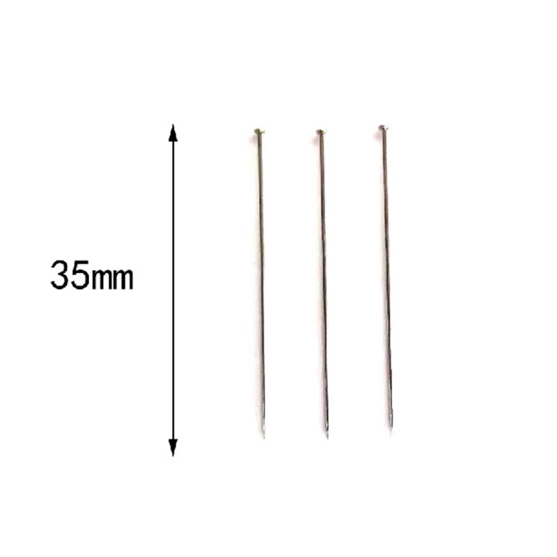 Épingles droites en acier inoxydable, 300 pièces/boîte, 0.55x35mm, pour découpe et couture de tissu, fournitures fixes