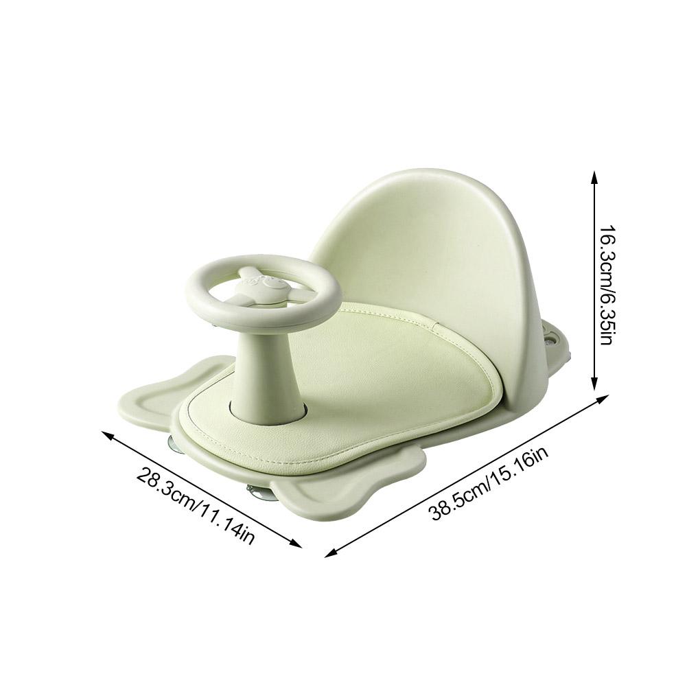 Silla de apoyo para el baño del bebé, asiento de bañera seguro antideslizante, taburete de ducha, volante, reposabrazos, respaldo, suministros de baño para niños