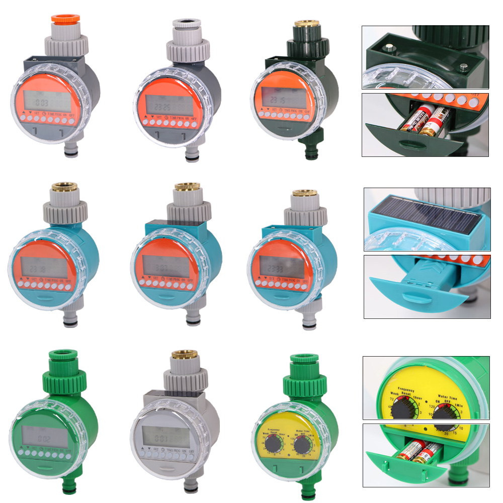 Automatische Watering Timer Elektronische Irrigatiesysteem Liquid Crystal Display Regen Sensor Solar Controller Kas Timing Tool