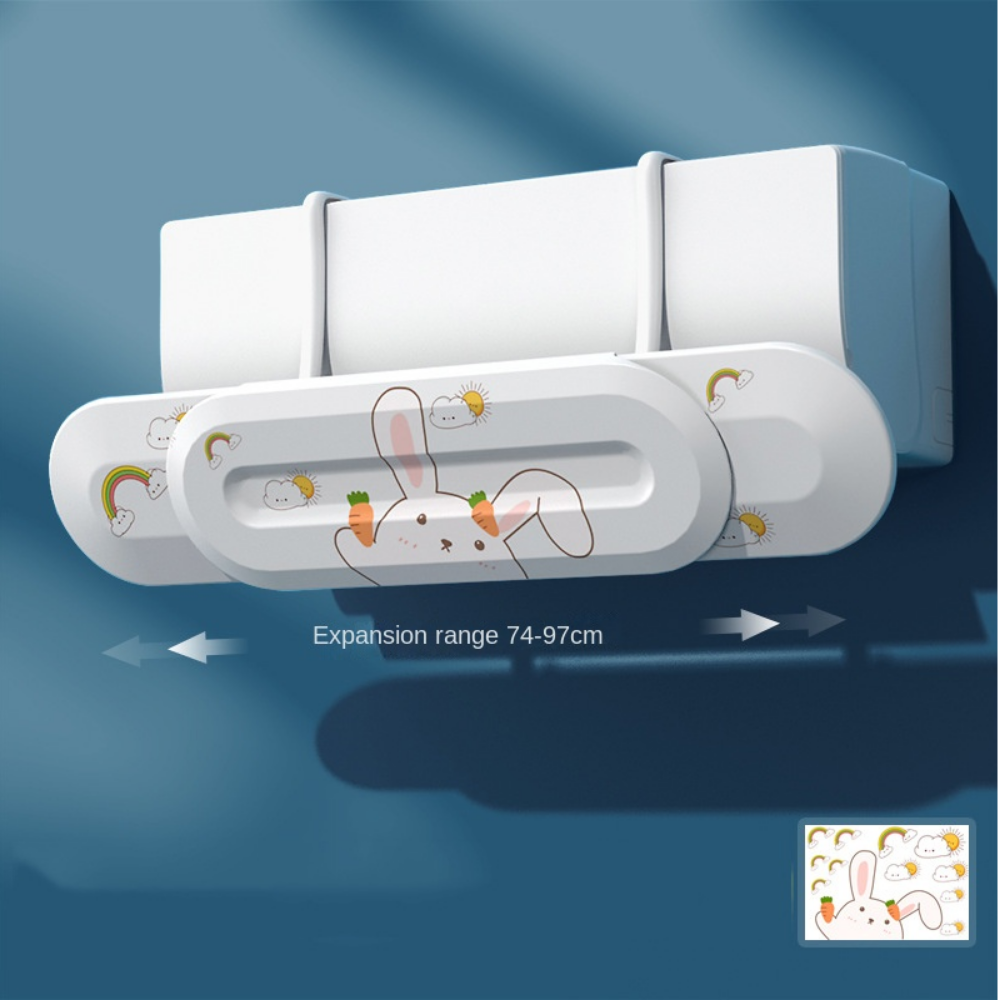 Wall-Mounted Air Conditioning Wind Shield Anti Direct Blowing Retractable Cold Air Guide Cover Adjustable Windproof