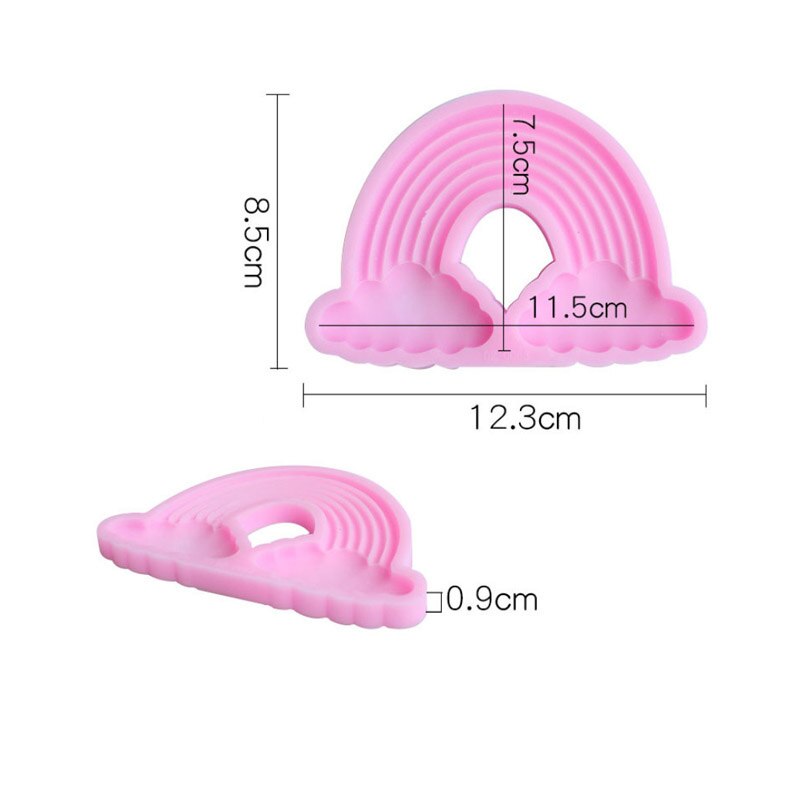 3D Regenboog Silicone Mold Baby Birthday Party Cake Decorating Gereedschap Fondant Mal Chocolade Snoep Gumpaste Mallen Bakken Mallen: 2