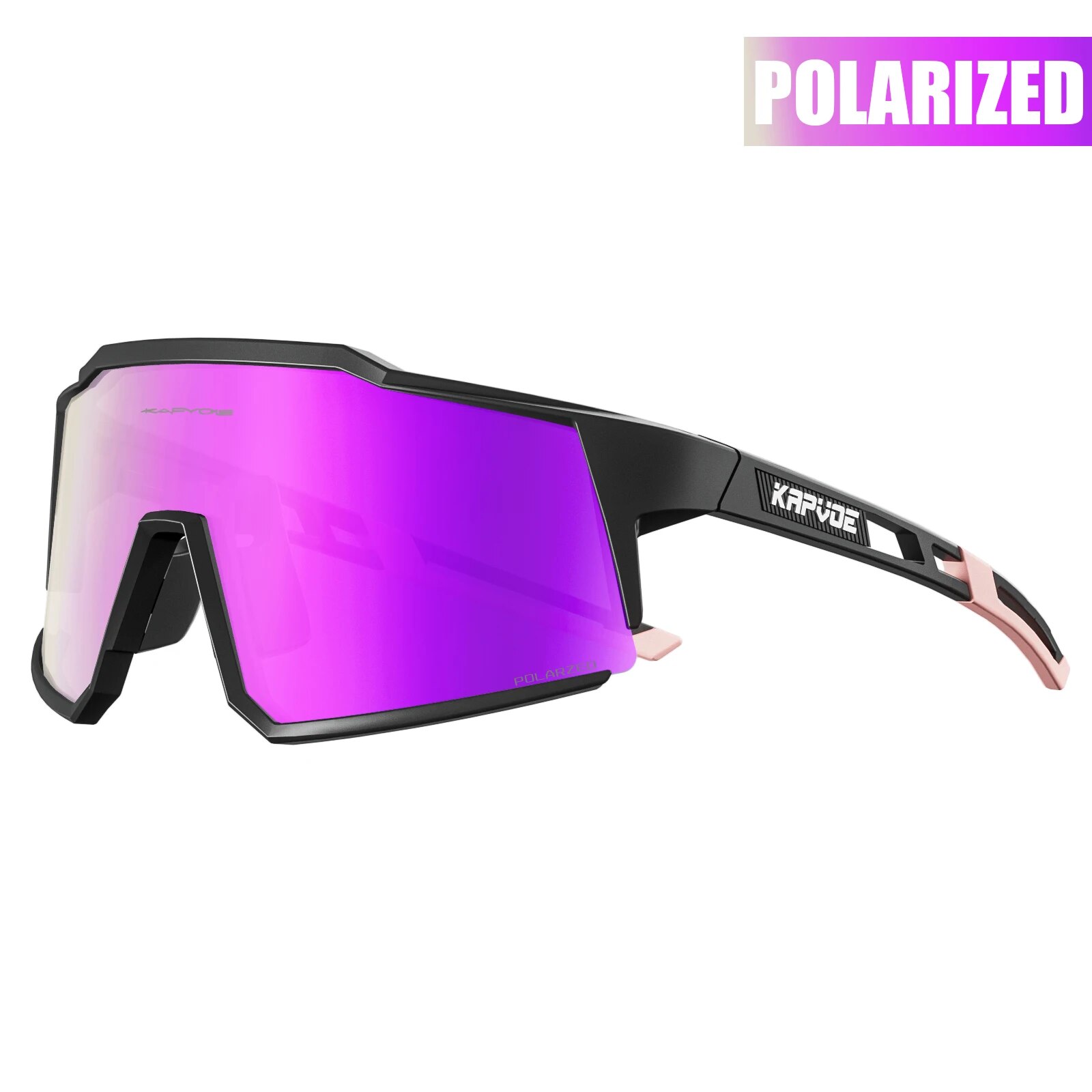 Kapvoe-Lunettes de soleil polarisées ultra légères pour le cyclisme, équipement de protection, VTT, vélo de route, sport, UV400: Beige