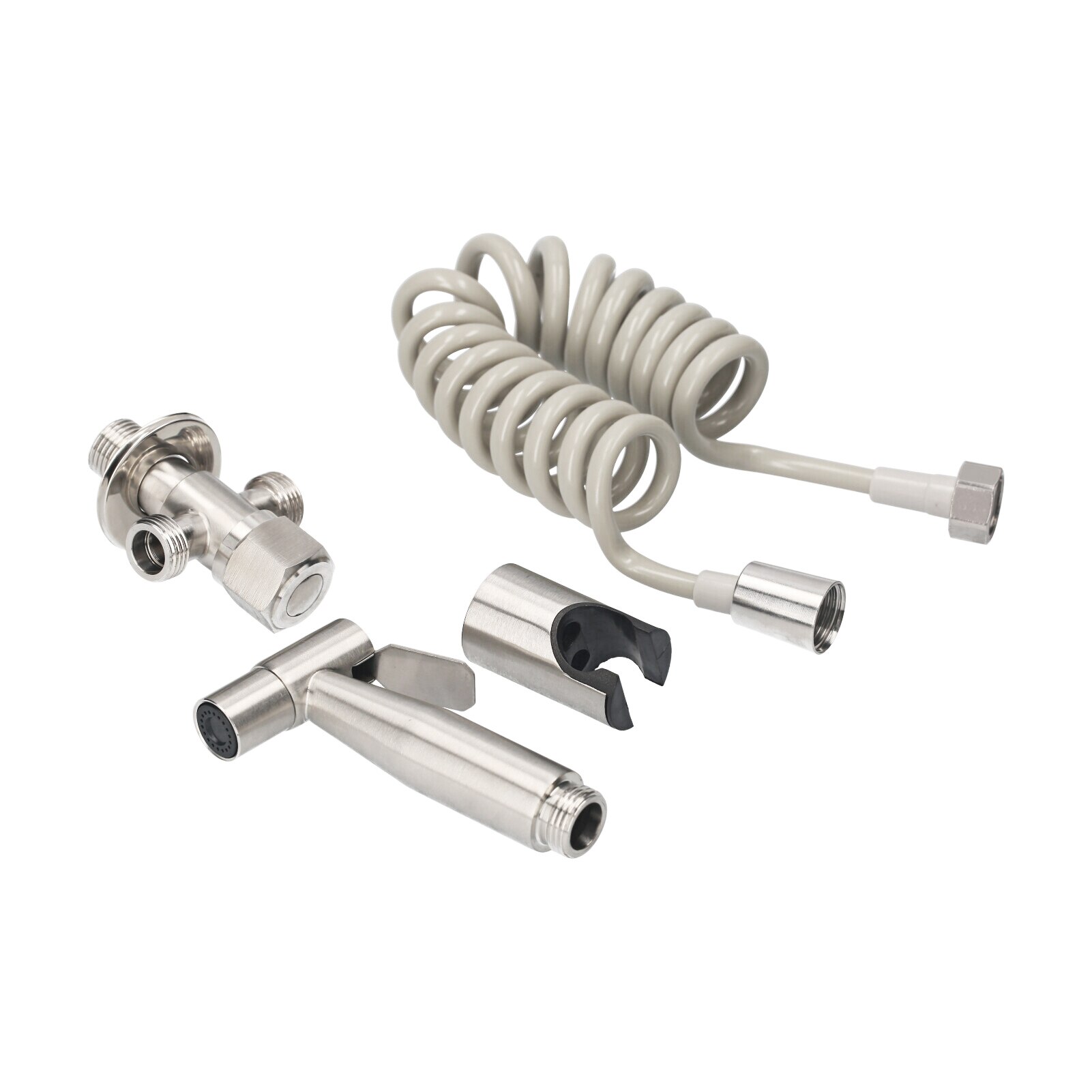 Bidet T-Adapter with Shut off Valve Stainless Steel Water Diverter Valve Dual-Connector Valve for Toilet Bathroom: Type 3