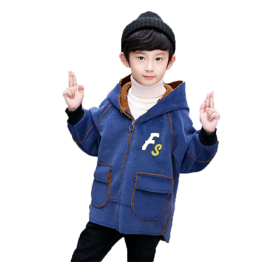 Jongens Wollen Jas En Najaar Plus Fluwelen Verdikking Kinderen Wollen Jas Kinderen Buitenlandse Stijl Grote jongen Trend