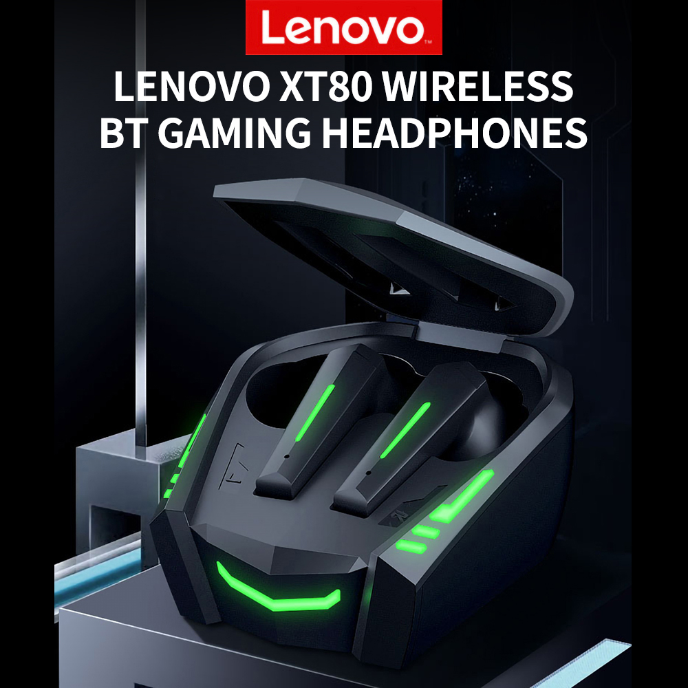 Lenovo  xt80 kabellose bluetooth-gaming-kopfhörer, in-ear-sport-gaming-ohrhörer mit  bt5.1- chip-hifi-sound, dual-modus für spiele und musik