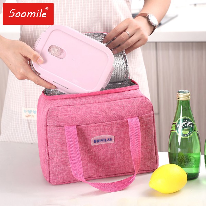 Brivilas Insulated Lunch Bag Women Thermal Lunchbox Cooler Picnic Bags Kids Lunch Bag for School Reusable Food Bag