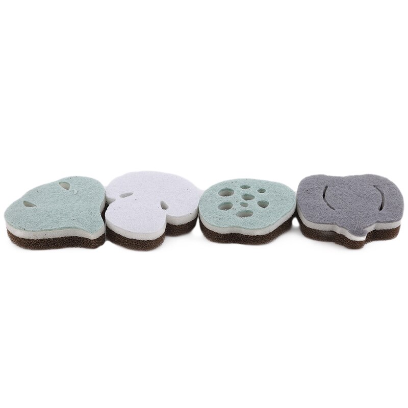 Keuken afwasspons 3 lagen dikke spons sterke waterabsorptie afwasmiddel keuken schoonmaakgereedschap: Lotuswortelknoflook