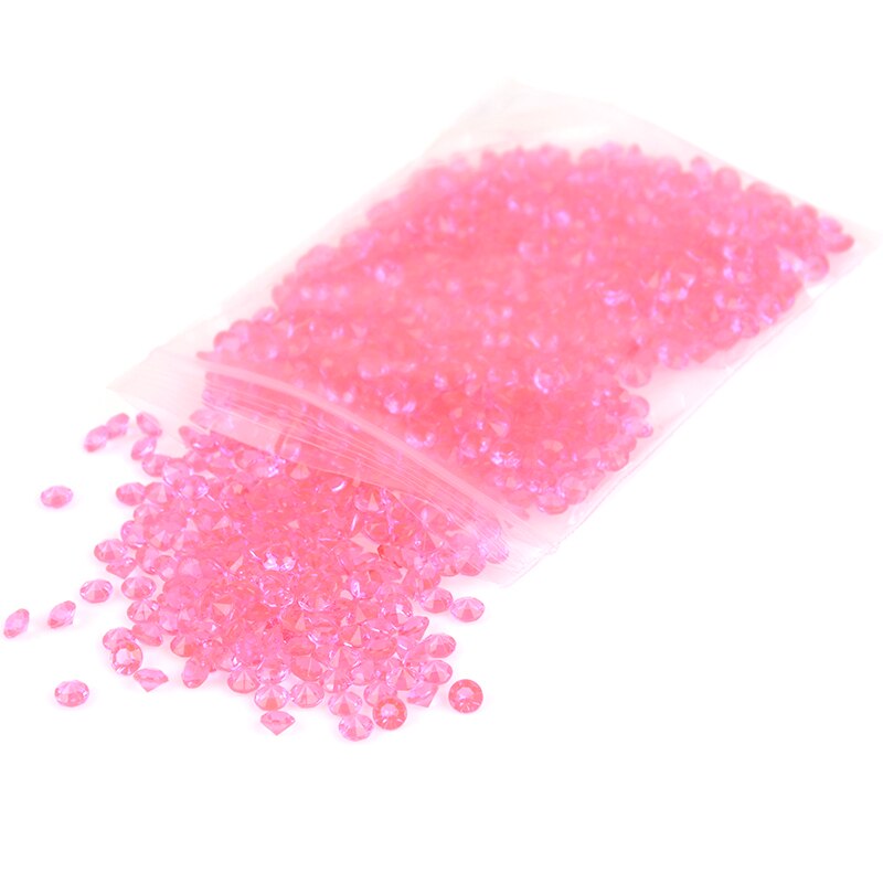 1000 Stks/zak Acryl Crystal Rhinestone Bruiloft Decoratie Diamanten Decoratieve Diy Sieraden Accessoires: Roze