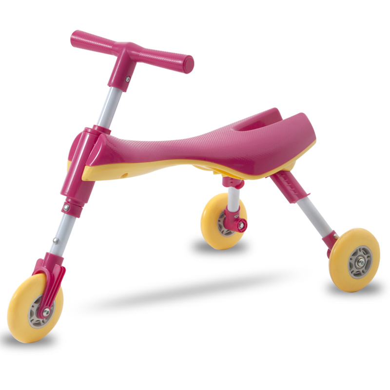 Triciclo para andador para niños de 1-2-3-6 años, scooter plegable Mantis de tamaño de coche, sin pedal, yo-yo: Blanco