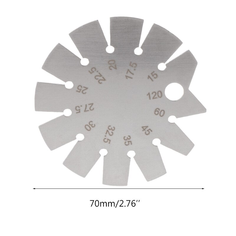 Stainless Steel Bevel Gauge Angle Protractor Range 15C-120C Gage Tools Diameter 70mm Angle Gauge for Woodworking Tools