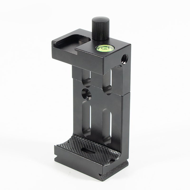 Stable Tripod Head Bracket Mobile Phone Holder Clip For Phone Flashlight Microphone With Spirit level Cold Shoe Mount Adapter: Default Title