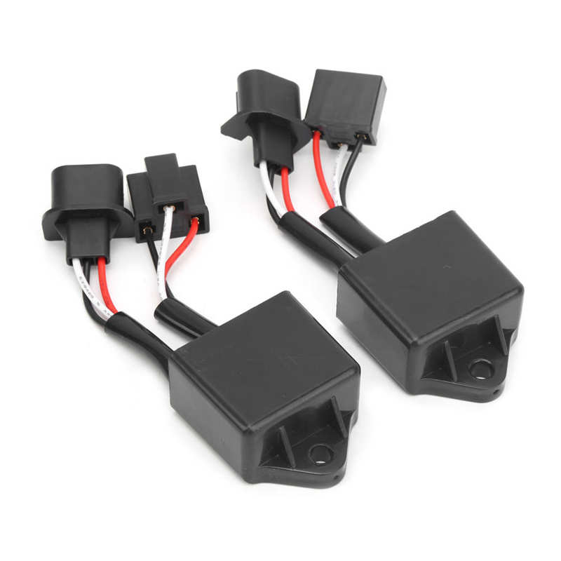 2 pçs led decodificador de luz escondeu filtro h13 para adaptador h4 10000h tempo apto para mercedes benz resistores anti-cintilação novo