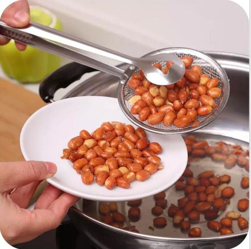 Rostfritt stål stekt matsil & klämma galler filter bbq buffé klämma