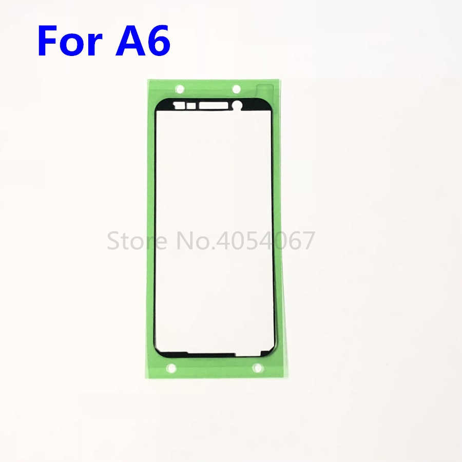 2 pçs/lote LCD Frente Faceplate Oriente Quadro À Prova D' Água Fita Adesiva Etiqueta Para Samsung Galaxy A6 2018 A600 A600F