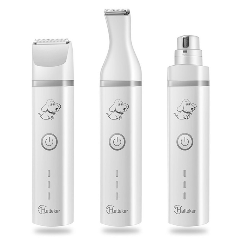 3in1 Hund Katze Haar Trimmer Hundesalon Elektrische Maschine USB Aufladbare Haustiere Schermaschinen Nagel Schleifen &Ampere; Haar Trimmer Fuß Haar neue